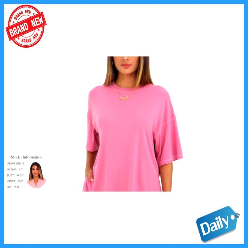 Oversized Short Sleeve Tee & Wide Leg Shorts Lounge Set, 2 Piece Matching - Picture 7 of 7